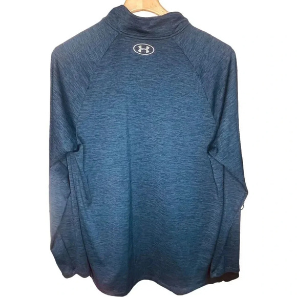 Under Armour Men's Blue HeatGear 1/4 Zip Pullover Sweatshirt - Picture 9 of 10